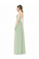 Long Sleeveless Soft Chiffon Sage Sweetheart A-Line Semi Formal Evening Dress / Bridesmaid Dress Edmonton