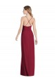 Long Sleeveless Soft Chiffon Burgundy Spaghetti Straps A-Line Semi Formal Evening Dress / Bridesmaid Dress Edmonton