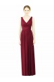 Long Sleeveless Soft Chiffon Burgundy A-Line Bridesmaid Dress / Formal Dress Edmonton