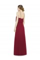 Long Sleeveless Soft Chiffon Burgundy Halter Neck A-Line Bridesmaid Dress Edmonton