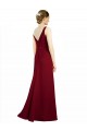 Long Sleeveless Chiffon Burgundy V-Neck A-Line Bridesmaid Dress / Evening Dress Edmonton