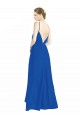 Long Sleeveless Luxe Chiffon Royal Blue A-Line Bridesmaid Dress Edmonton