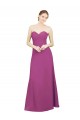 Long Sleeveless Soft Chiffon Wild Berry Sweetheart A-Line Bridesmaid Dress Edmonton