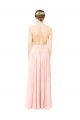 Long Sleeveless Soft Chiffon Pink A-Line Formal Dress / Bridesmaid Dress Edmonton