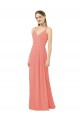 Long Sleeveless Soft Chiffon Desert Rose Sheath Bridesmaid Dress Edmonton