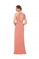 Long Sleeveless Soft Chiffon Desert Rose Sheath Bridesmaid Dress Edmonton