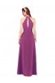 Long Sleeveless Soft Chiffon Wild Berry Sheath Bridesmaid Dress Edmonton