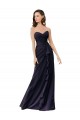 Long Sleeveless Soft Chiffon Dark Navy Sheath Bridesmaid Dress Edmonton