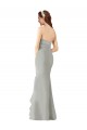 Long Sleeveless Soft Chiffon Dark Navy Sheath Bridesmaid Dress Edmonton