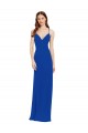 Long Sleeveless Soft Chiffon Royal Blue A-Line Bridesmaid Dress / Formal Dress Edmonton