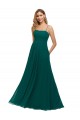 Long Sleeveless Soft Chiffon Hunter A-Line Bridesmaid Dress Edmonton