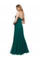 Long Sleeveless Soft Chiffon Hunter A-Line Bridesmaid Dress Edmonton