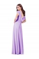 Long Cap Sleeves Soft Chiffon Lilac A-Line Bridesmaid Dress / Formal Dress Edmonton