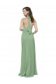 Long Sleeveless Soft Chiffon Seagrass A-Line Formal Dress / Bridesmaid Dress Edmonton