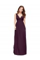 Long Sleeveless Chiffon Grape A-Line Evening Gowns / Bridesmaid Dresses Edmonton