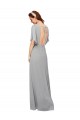 Long Flutter Sleeves Chiffon Royal Blue A-Line Bridesmaid Dress / Evening Gowns Edmonton