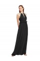 Long Sleeveless Soft Chiffon Black Sheath Bridesmaid Dress Edmonton
