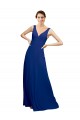 Long Floor Length Sleeveless Chiffon Royal Blue A-Line Bridesmaid Dress Edmonton