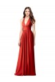 Long Sleeveless Soft Chiffon Red A-Line Bridesmaid Dress / Formal Dress Edmonton