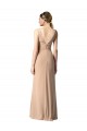 Long Sleeveless Soft Chiffon Red Sheath Bridesmaid Dress Edmonton