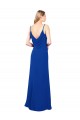 Long Sleeveless Soft Chiffon Royal Blue Sweetheart A-Line Evening Dress / Bridesmaid Dress Edmonton
