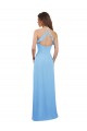 Long Sleeveless Soft Chiffon Periwinkle Spaghetti Straps A-Line Bridesmaid Dress Edmonton