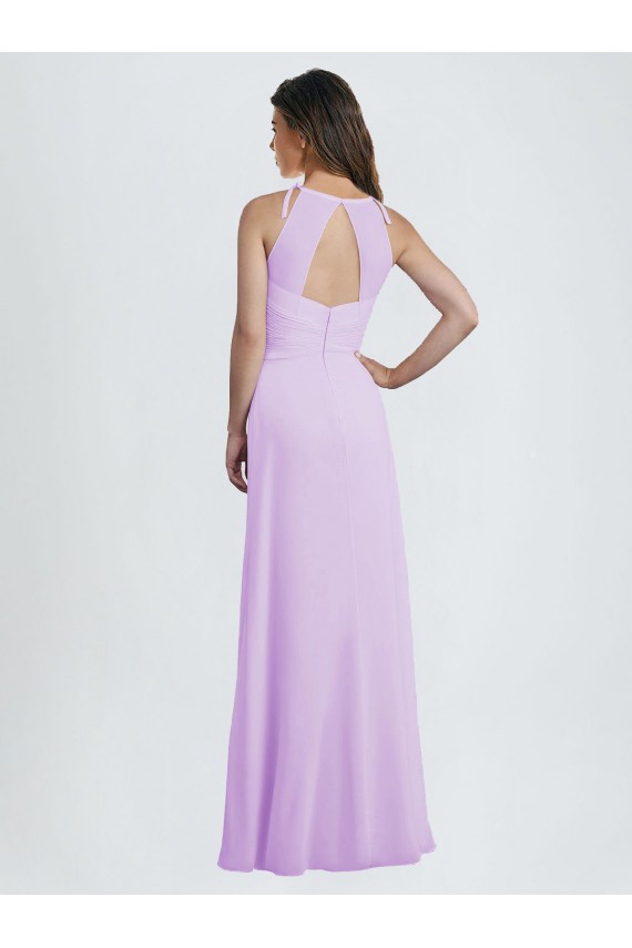 Long Sleeveless Soft Chiffon Lilac A-Line Bridesmaid Dress / Formal Dress Edmonton