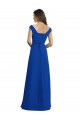 Long Sleeveless Chiffon Royal Blue V-Neck A-Line Bridesmaid Dress / Evening Dress Edmonton