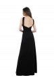 Long Sleeveless Soft Chiffon Black Halter Neck A-Line Bridesmaid Dress Edmonton