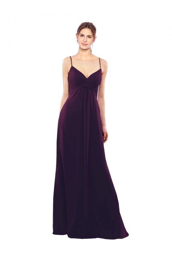 Long Sleeveless Soft Chiffon Grape A-Line Formal Dress / Bridesmaid Dress Edmonton