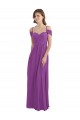 Long Cold Shoulder Soft Chiffon Dahlia A-Line Bridesmaid Dress Edmonton