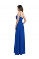 Long Sleeveless Soft Chiffon Royal Blue One Shoulder A-Line Bridesmaid Dress Edmonton