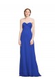 Long Sleeveless Soft Chiffon Royal Blue A-Line Bridesmaid Gown Edmonton