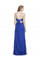 Long Sleeveless Soft Chiffon Royal Blue A-Line Bridesmaid Gown Edmonton
