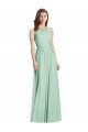Long Sleeveless Soft Chiffon Mint Green A-Line Semi Formal Evening Dress / Bridesmaid Dress Edmonton