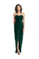 Long Sleeveless Soft Chiffon Ever Green Sweetheart A-Line Bridesmaid Dress Edmonton