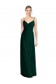 Long Sleeveless Soft Chiffon Ever Green Spaghetti Straps A-Line Bridesmaid Dress Edmonton