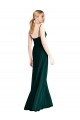 Long Sleeveless Soft Chiffon Ever Green Spaghetti Straps A-Line Bridesmaid Dress Edmonton