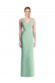 Long Sleeveless Soft Chiffon Mint Green Trumpet Bridesmaid Dress Edmonton