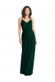 Long Sleeveless Soft Chiffon Ever Green A-Line Semi Formal Evening Dress / Bridesmaid Dress Edmonton