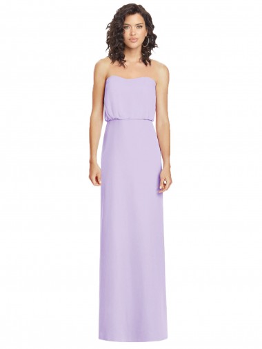 Long Sleeveless Soft Chiffon Lilac A-Line Formal Dress / Bridesmaid Dress Edmonton