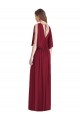 Long Sleeveless Soft Chiffon Dark Navy Trumpet Semi Formal Evening Dress / Bridesmaid Dress Edmonton