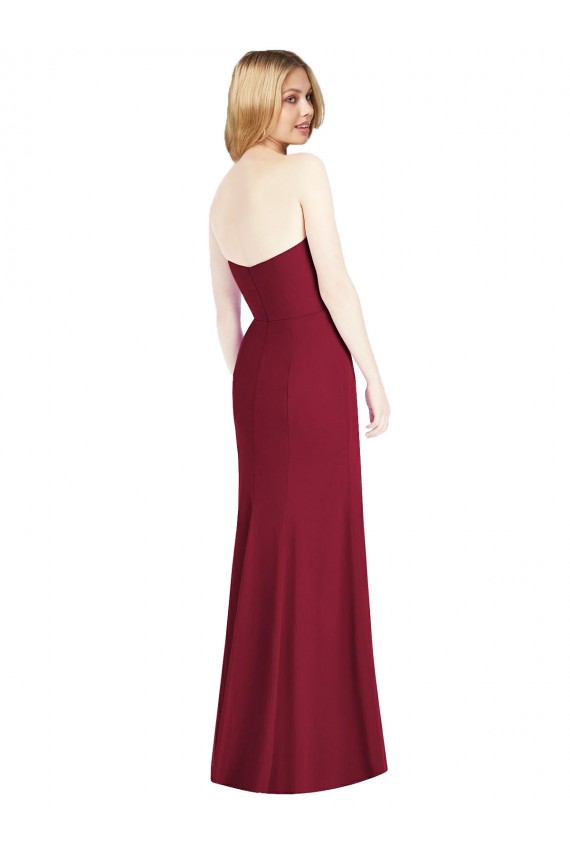 Long Sleeveless Soft Chiffon Desert Rose Trumpet Bridesmaid Dress Edmonton