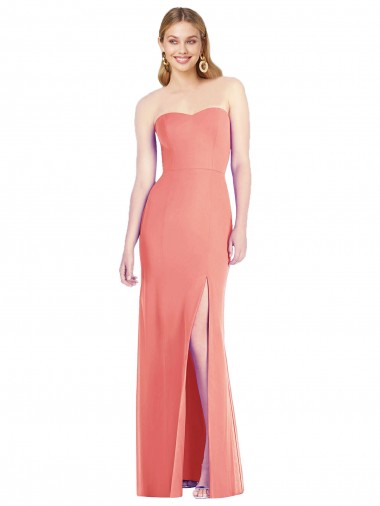 Long Sleeveless Soft Chiffon Desert Rose Trumpet Bridesmaid Dress Edmonton