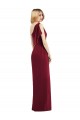 Long Sleeveless Soft Chiffon Olive Green One Shoulder Trumpet Bridesmaid Dress Edmonton