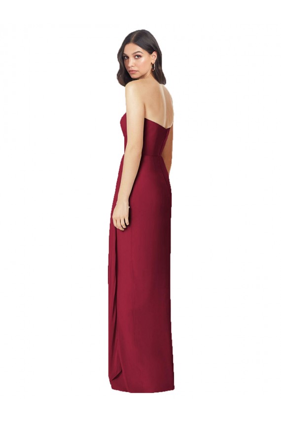 Long Sleeveless Soft Chiffon Olive Green Trumpet Bridesmaid Dress Edmonton