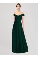 Long Sleeveless Soft Chiffon Ever Green A-Line Formal Dress / Bridesmaid Dress Edmonton