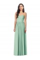 Long Sleeveless Soft Chiffon Mint Green Sweetheart Trumpet Bridesmaid Dress Edmonton