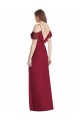 Long Cold Shoulder Soft Chiffon Royal Blue Trumpet Semi Formal Evening Dress / Bridesmaid Dress Edmonton