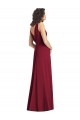 Long Sleeveless Chiffon Hunter A-Line Wedding Party Dress Edmonton